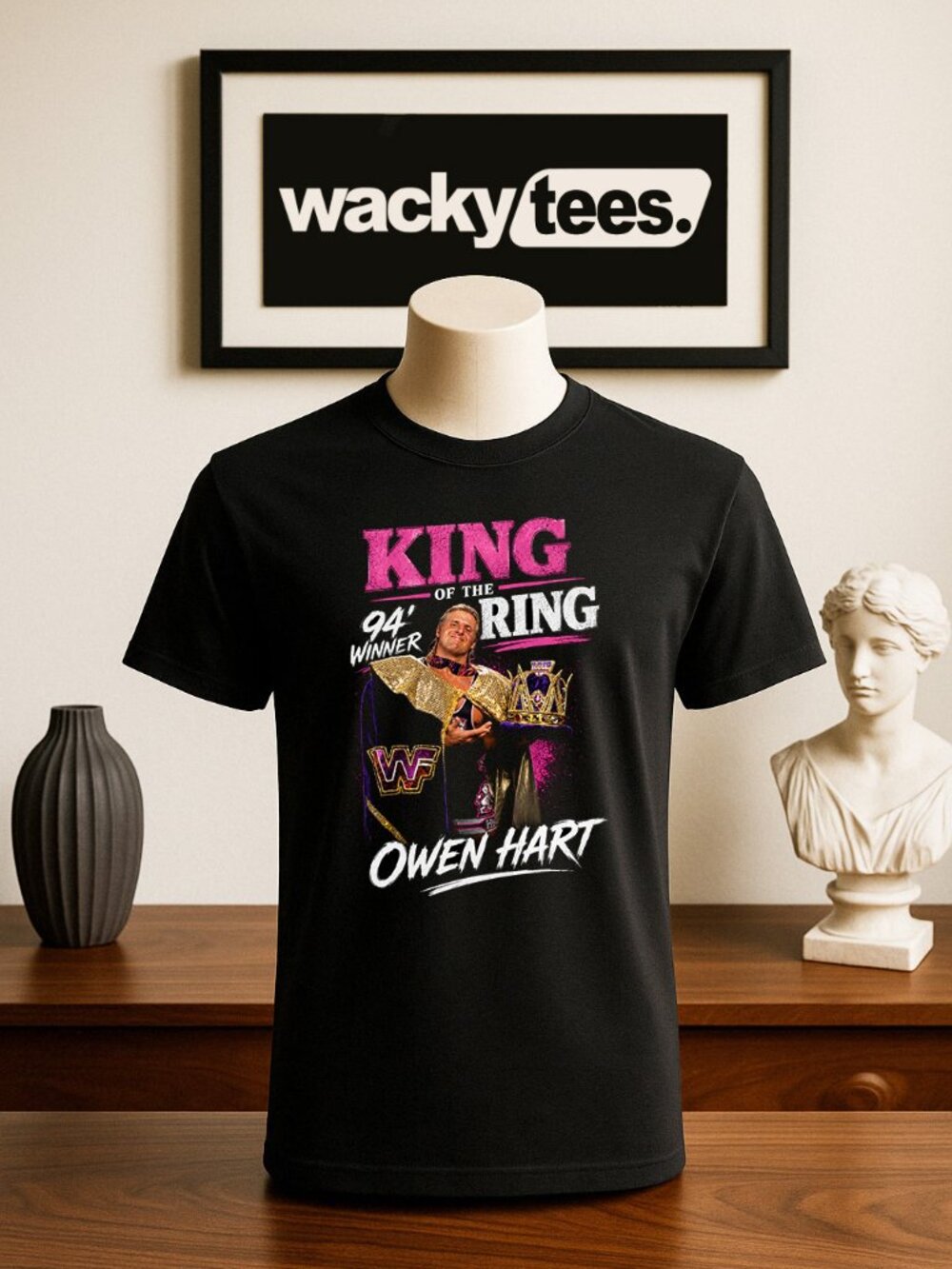 King 94 Winner Ring Owen Hart Wrestler Legend Wrestling Graphic Tee Shirt